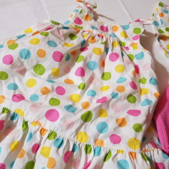 Gymboree Snuggle Bug 0-3 Month Dress, diaper cover, sweater, bib & size 01 shoes - Picture 5 of 6